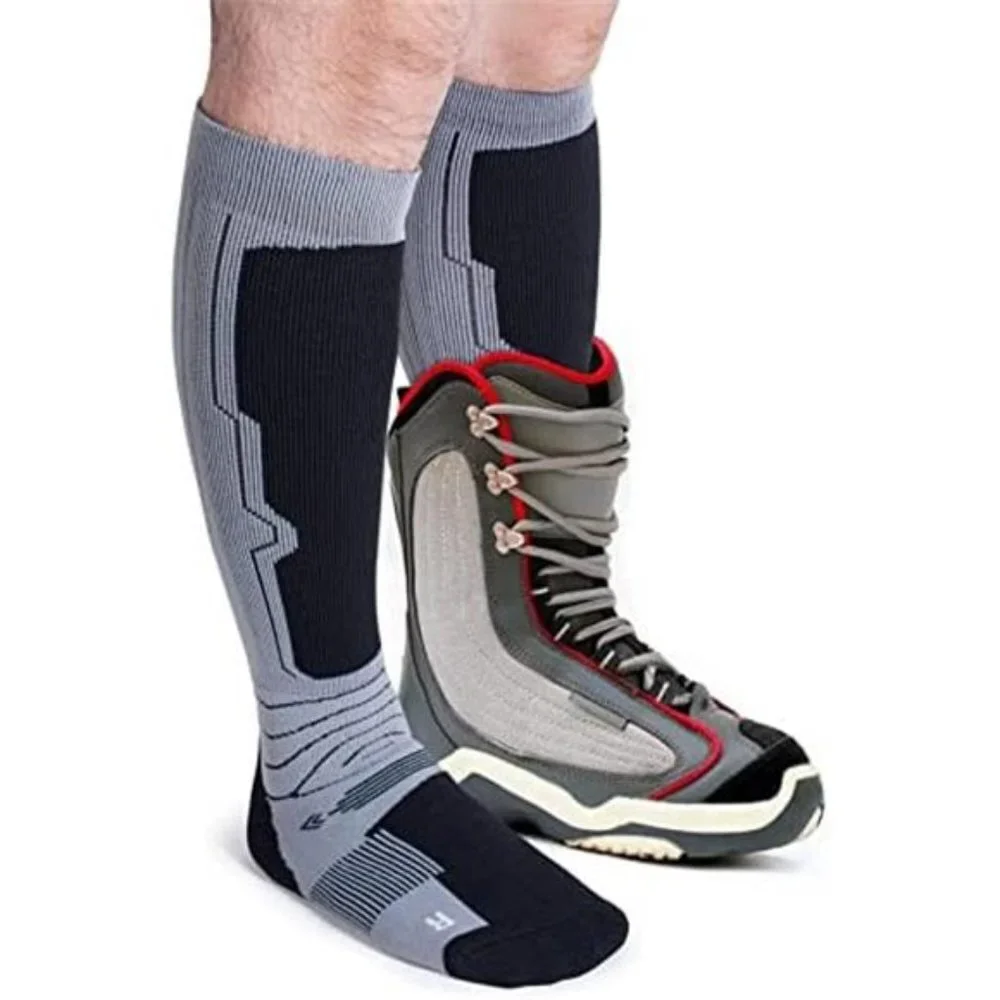 3 Pack Merino Wool Ski Socks for Skiing Winter Thermal Socks, Gray